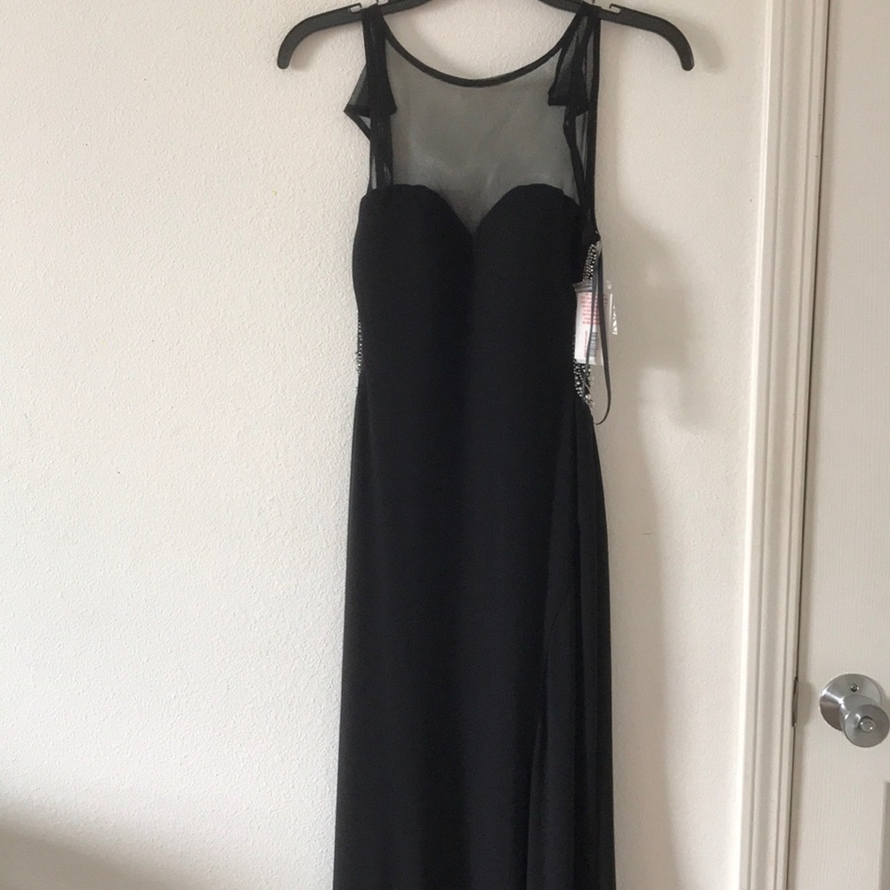 Classy black prom dress!! NEVER WORN!!